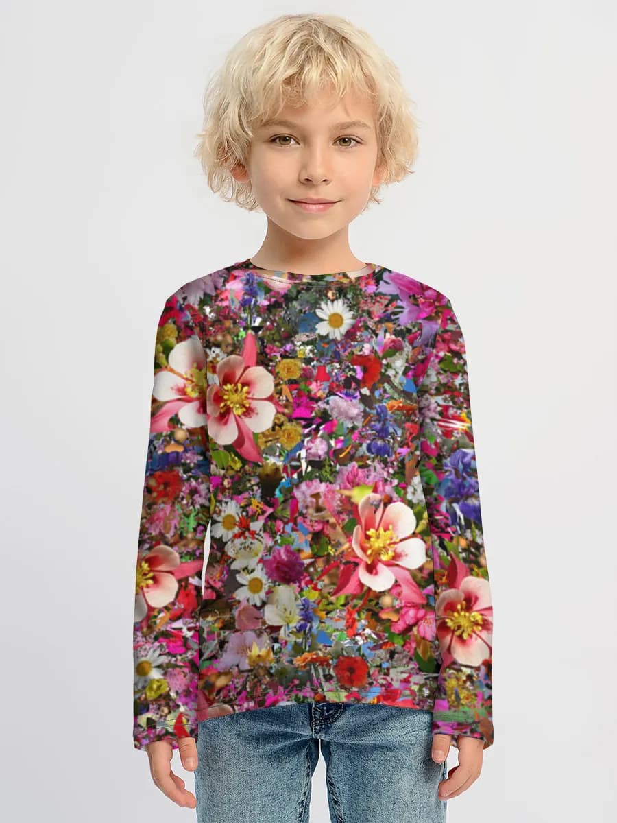 Boys' cotton long sleeve shirt