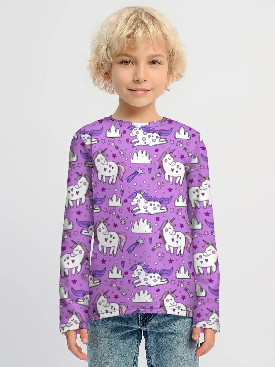 Baumwoll-Langarmshirt Jungen