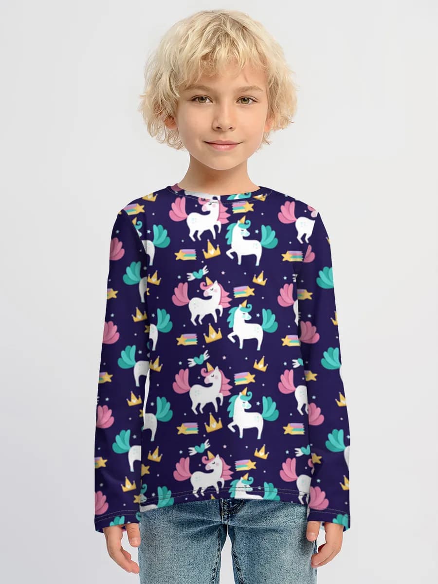 Boys' cotton long sleeve shirt