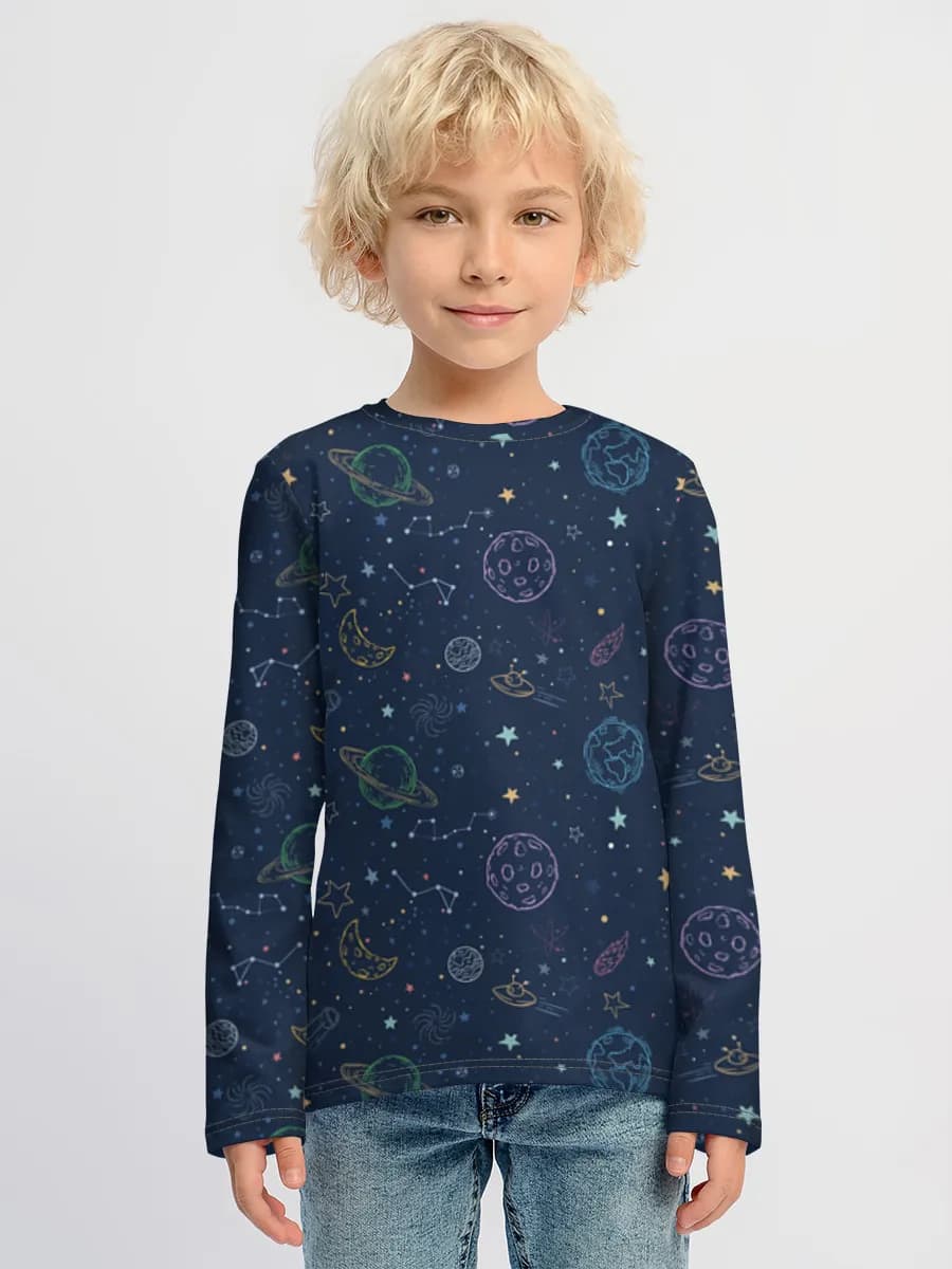 Boys' cotton long sleeve shirt