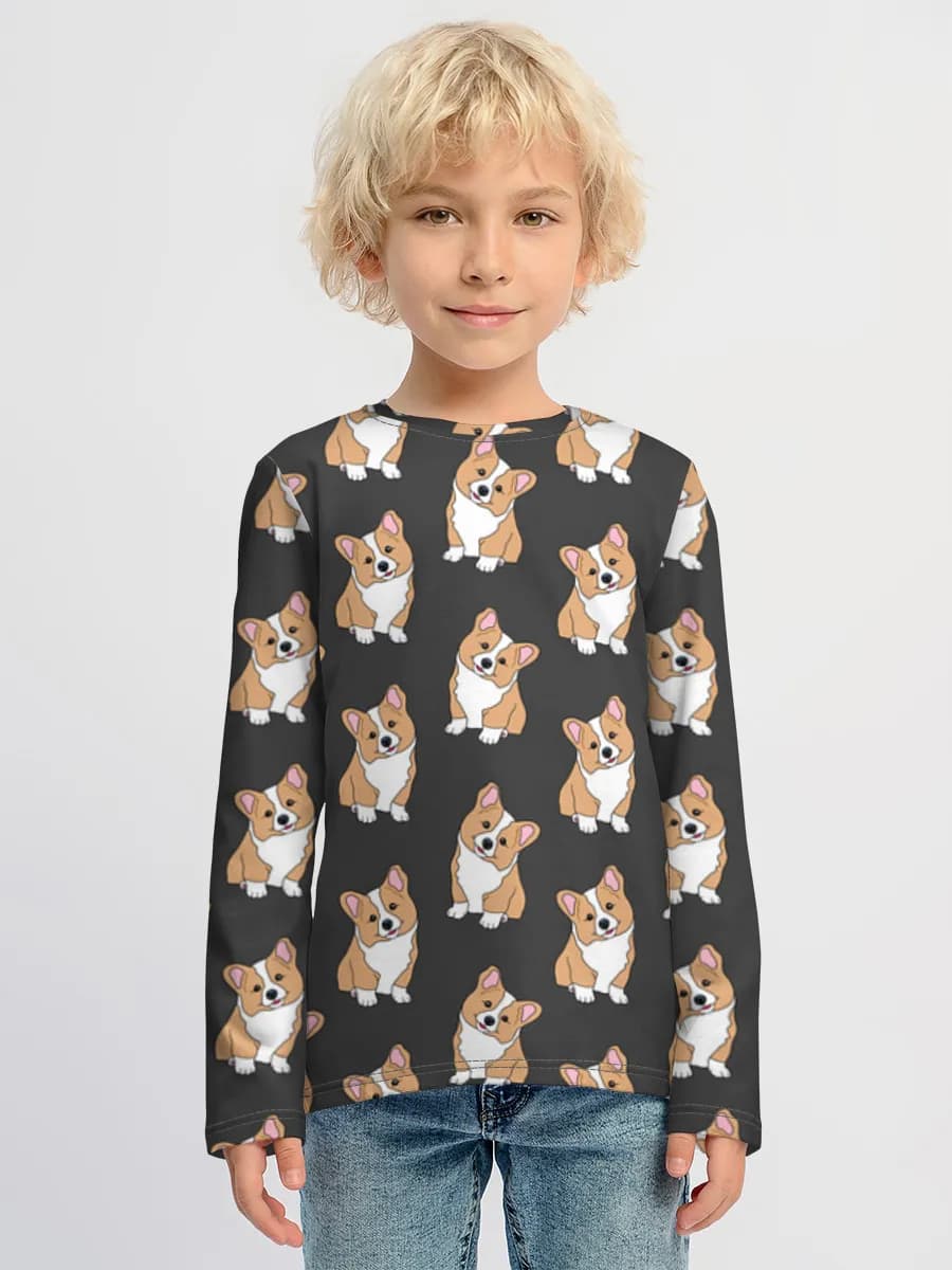 Boys' cotton long sleeve shirt