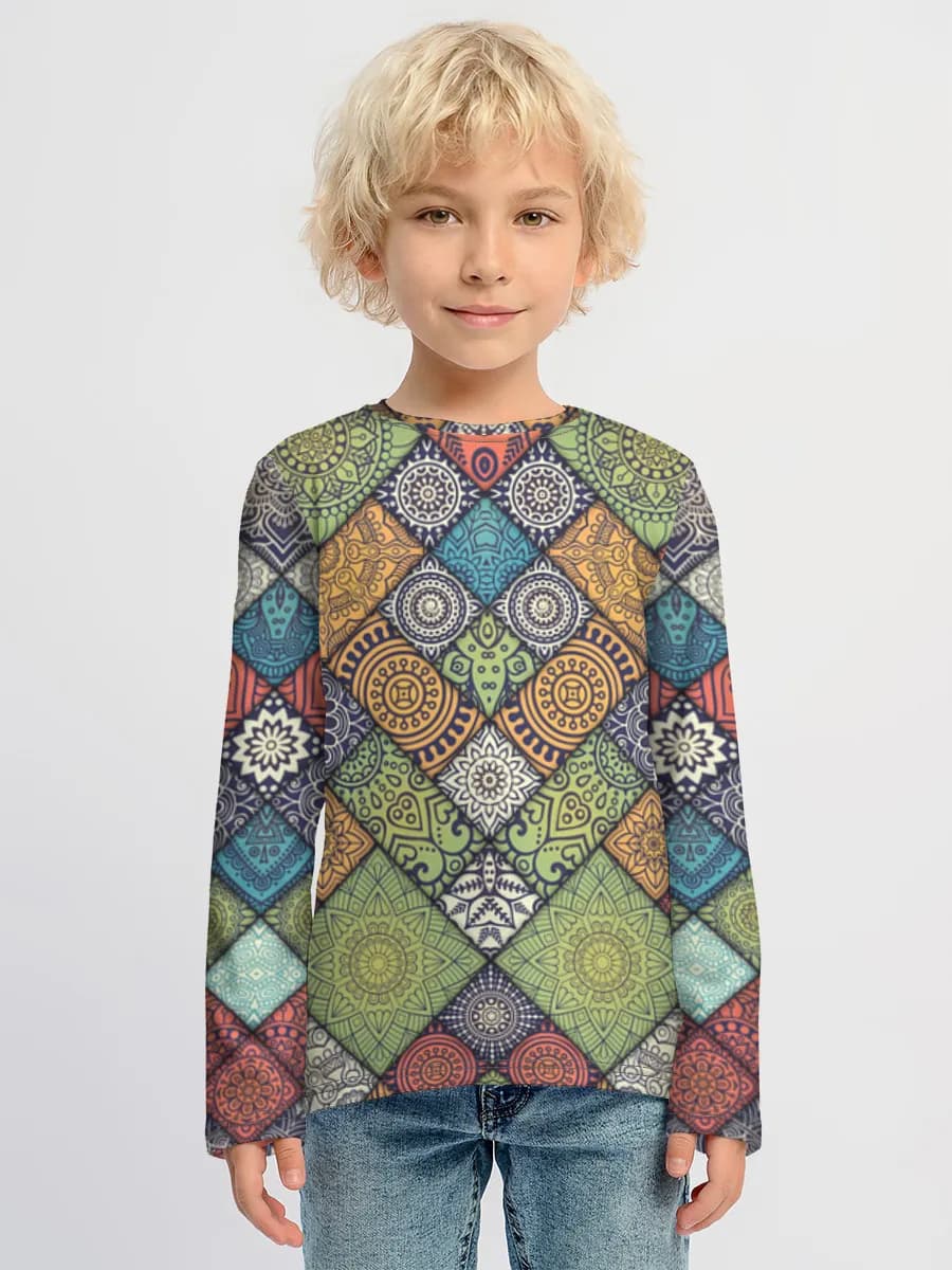 Boys' cotton long sleeve shirt