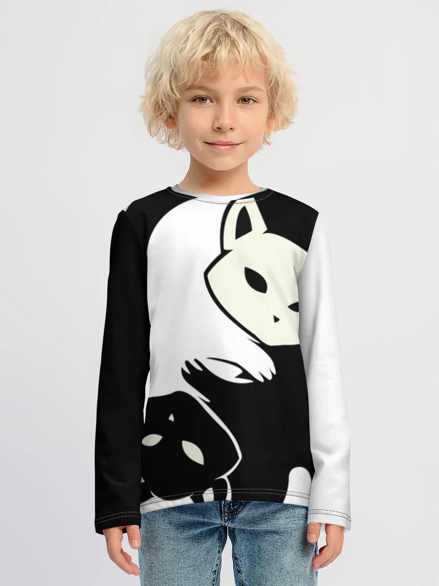 Boys' cotton long sleeve shirt