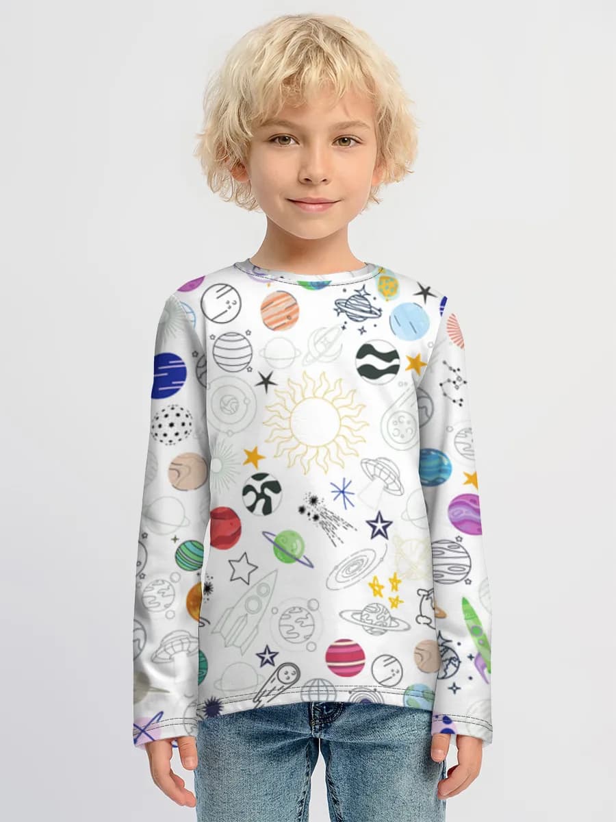 Boys' cotton long sleeve shirt