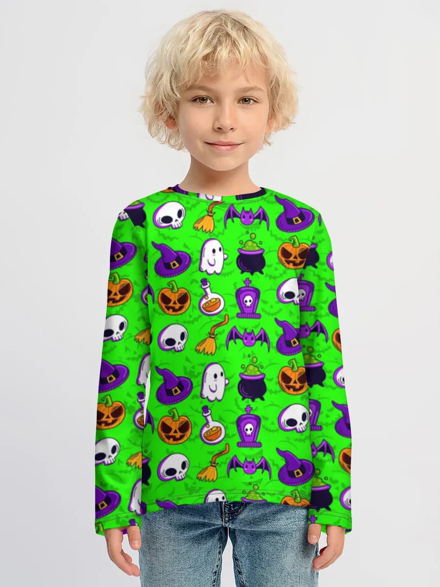 Baumwoll-Langarmshirt Jungen