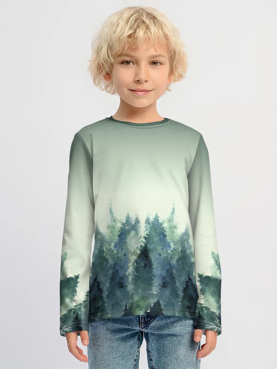 Boys' cotton long sleeve shirt
