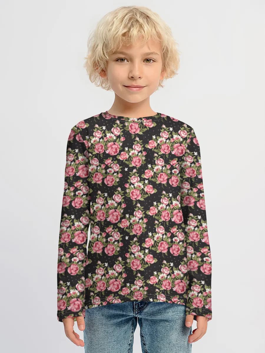 Baumwoll-Langarmshirt Jungen