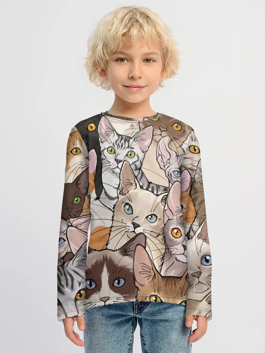 Boys' cotton long sleeve shirt