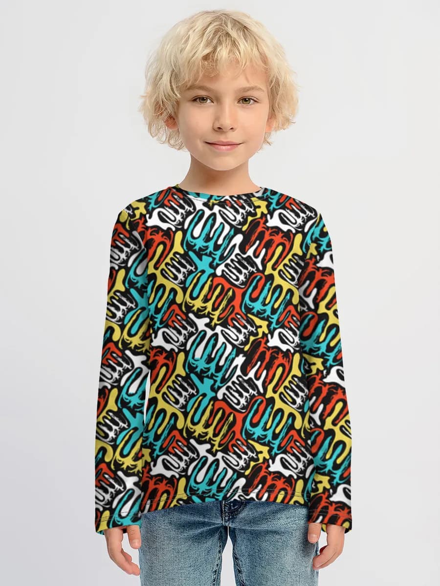 Baumwoll-Langarmshirt Jungen
