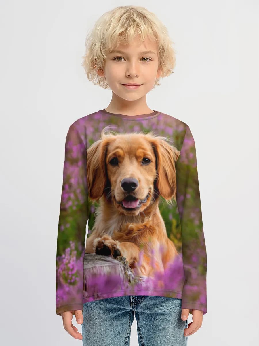 Boys' cotton long sleeve shirt