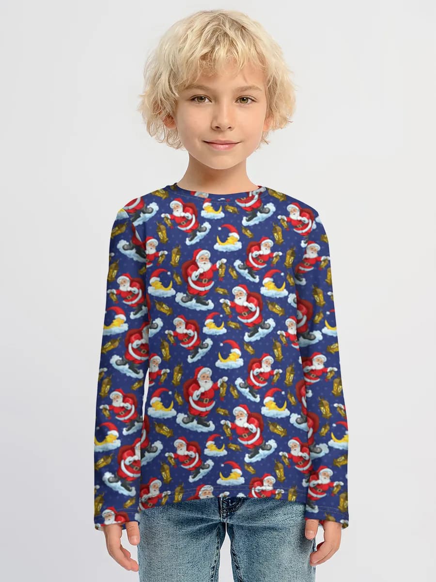 Baumwoll-Langarmshirt Jungen