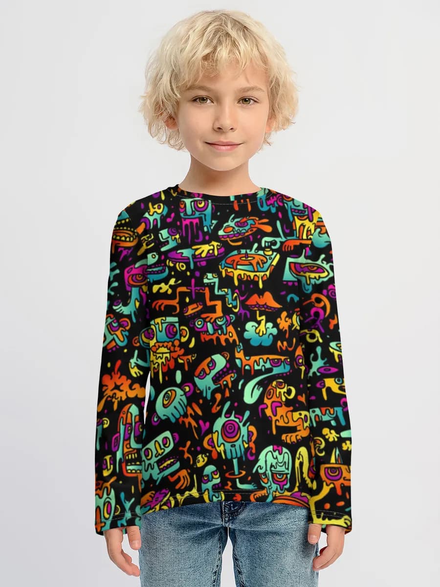 T-shirt manches longues coton garçon