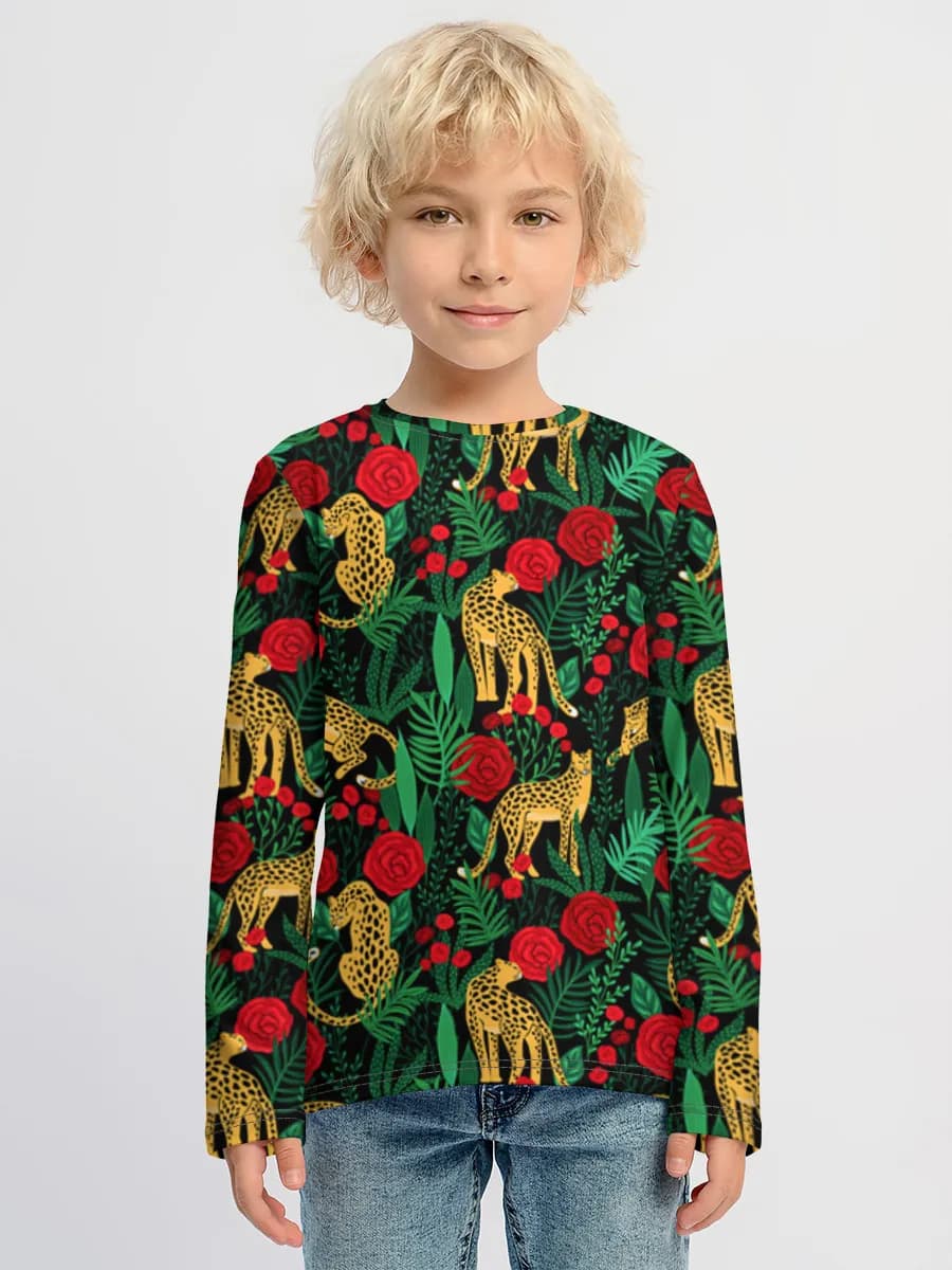Boys' cotton long sleeve shirt
