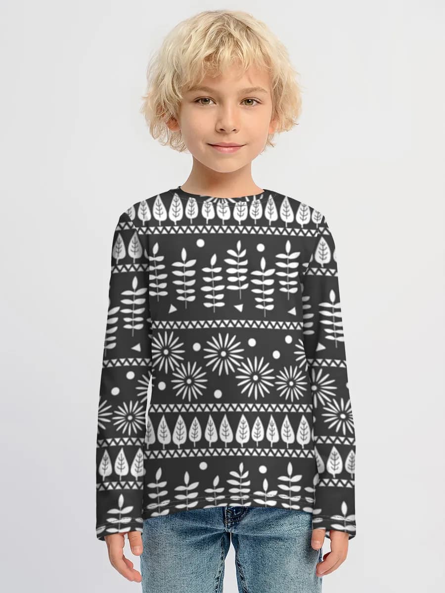 Boys' cotton long sleeve shirt