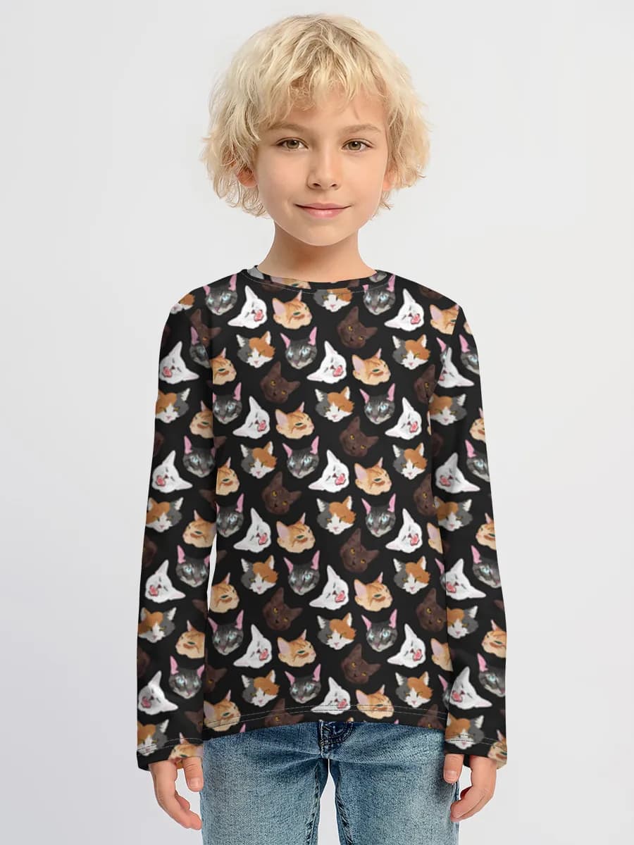 Camiseta Manga Larga de Algodón Niño