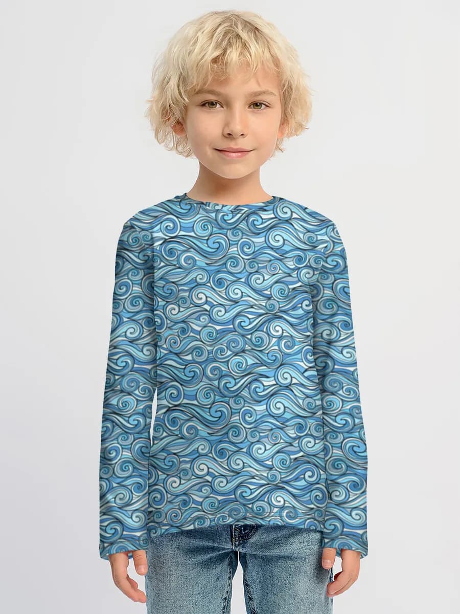 Boys' cotton long sleeve shirt