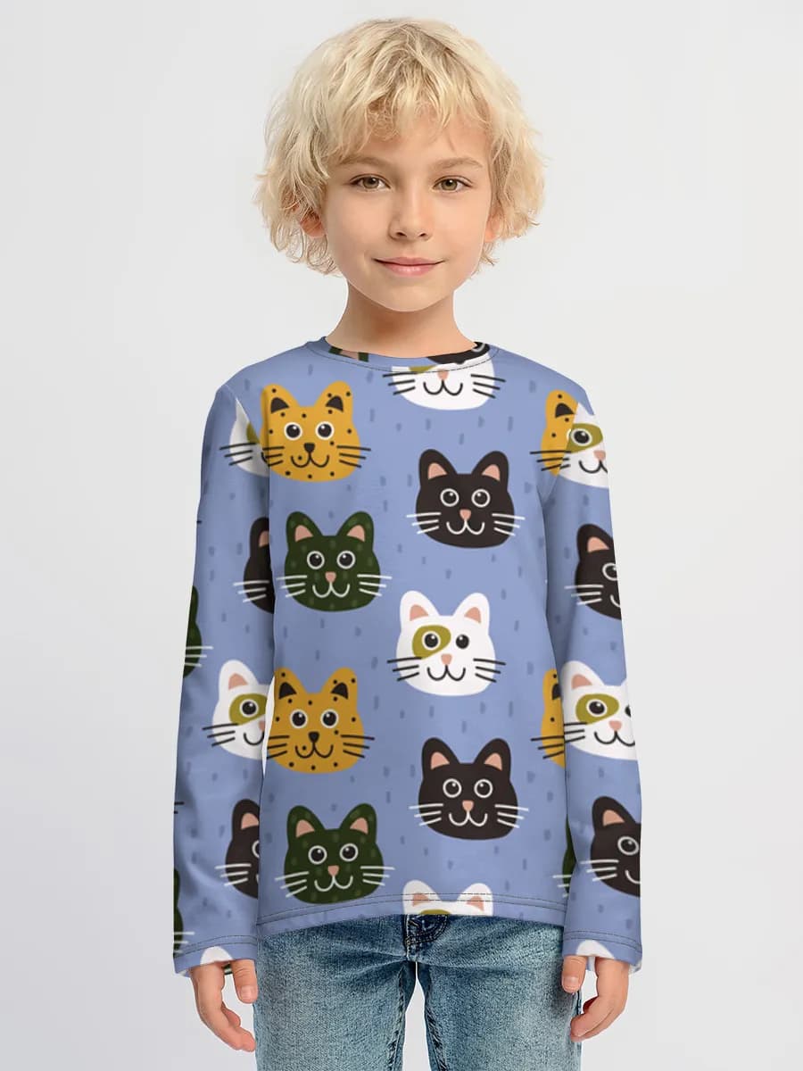 Boys' cotton long sleeve shirt