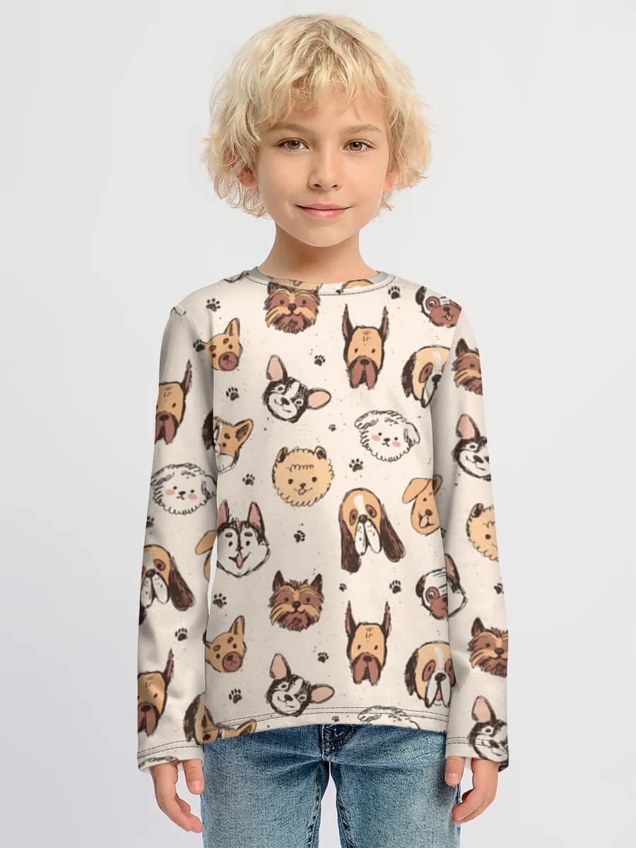 Boys' cotton long sleeve shirt