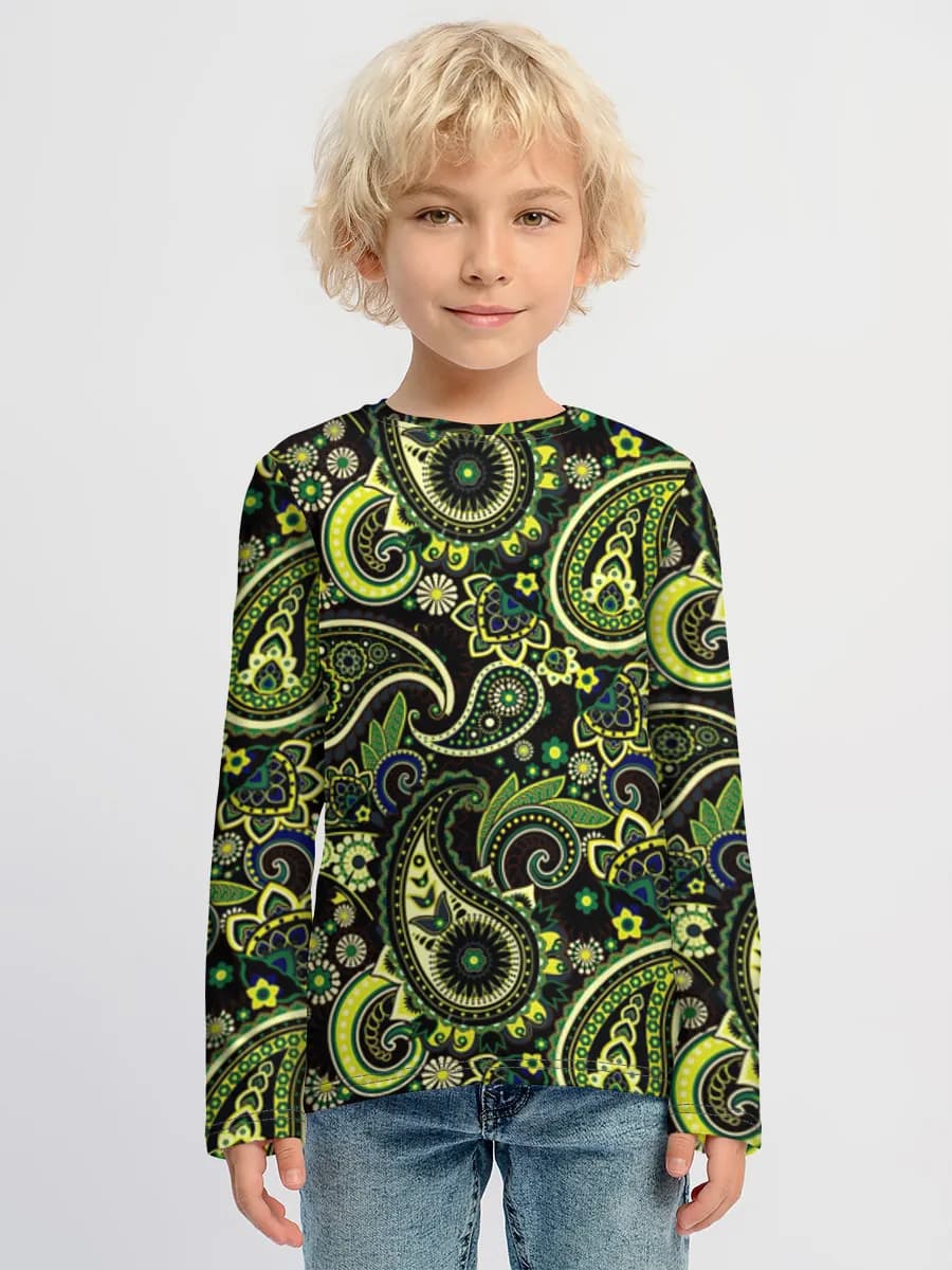 Baumwoll-Langarmshirt Jungen