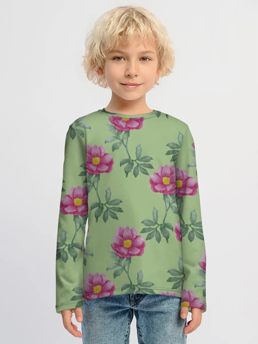 Camiseta Manga Larga de Algodón Niño
