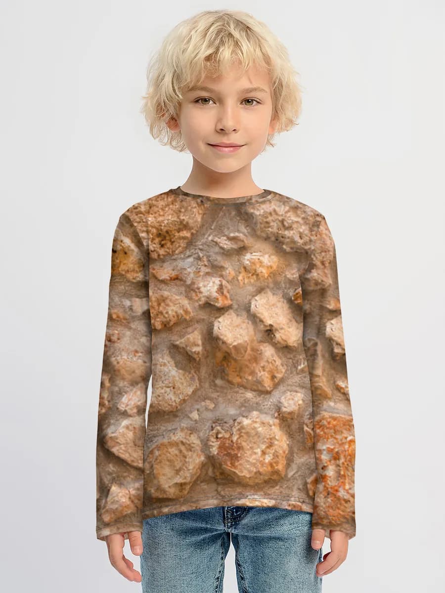 Baumwoll-Langarmshirt Jungen
