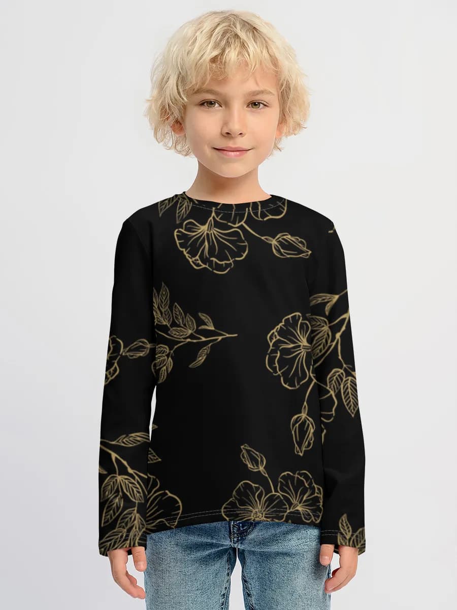 Baumwoll-Langarmshirt Jungen