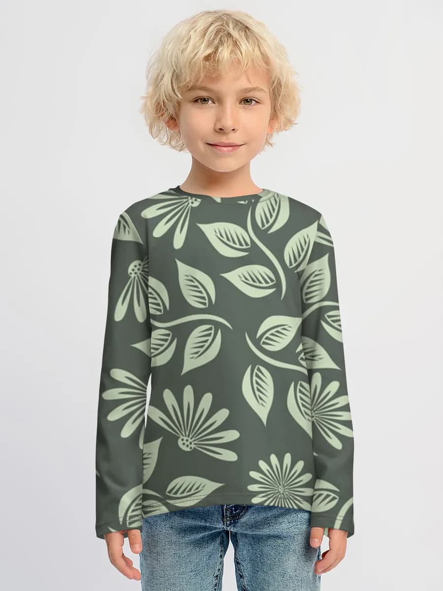 Camiseta Manga Larga de Algodón Niño