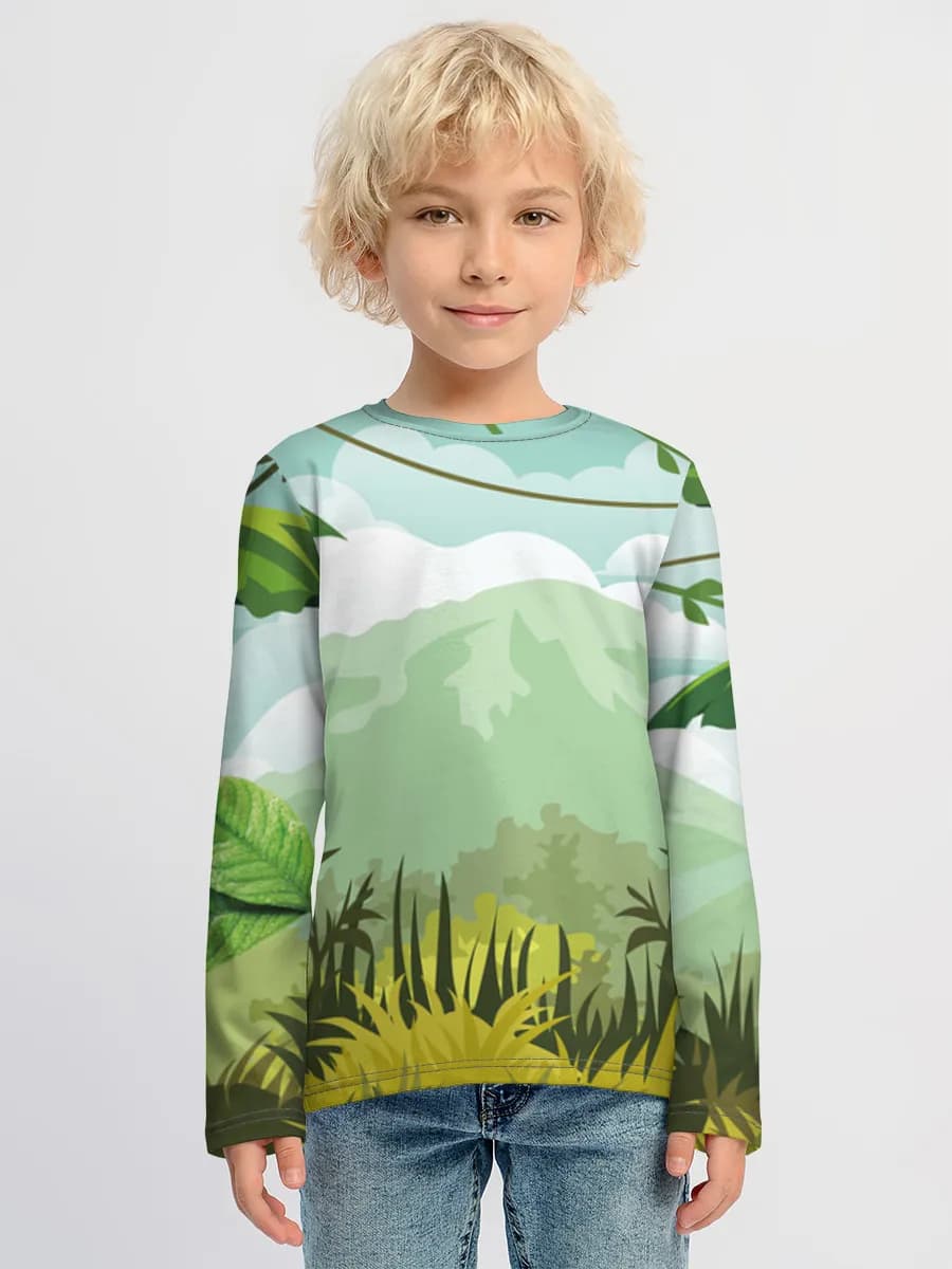 Boys' cotton long sleeve shirt