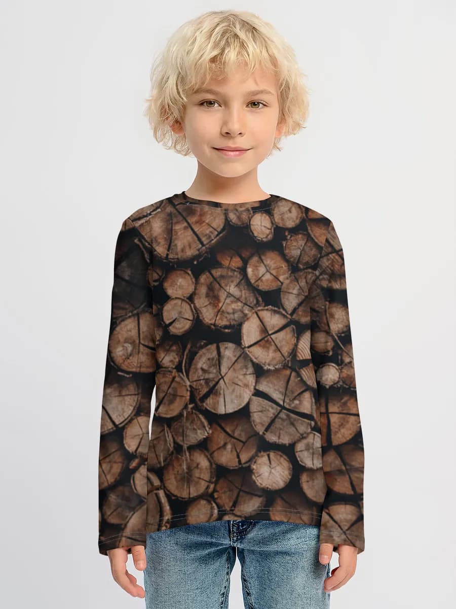 Baumwoll-Langarmshirt Jungen