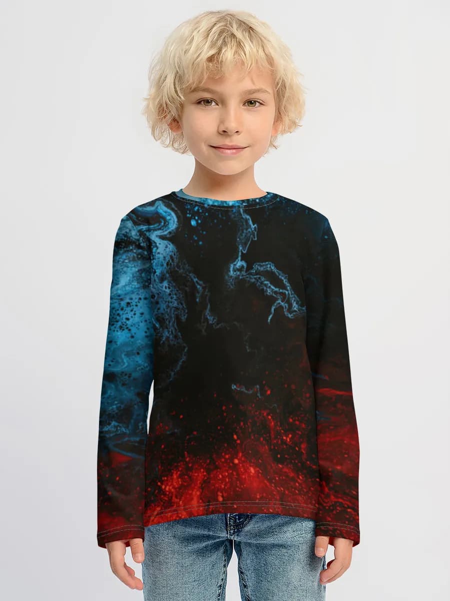 Boys' cotton long sleeve shirt