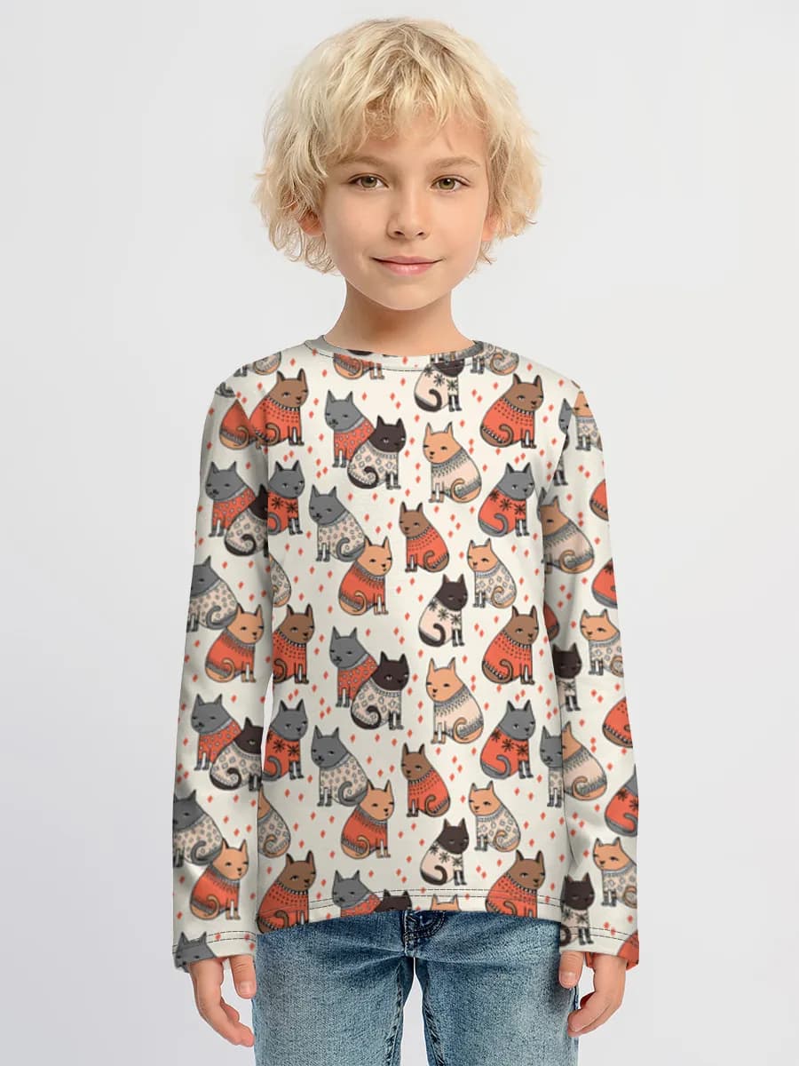 Boys' cotton long sleeve shirt