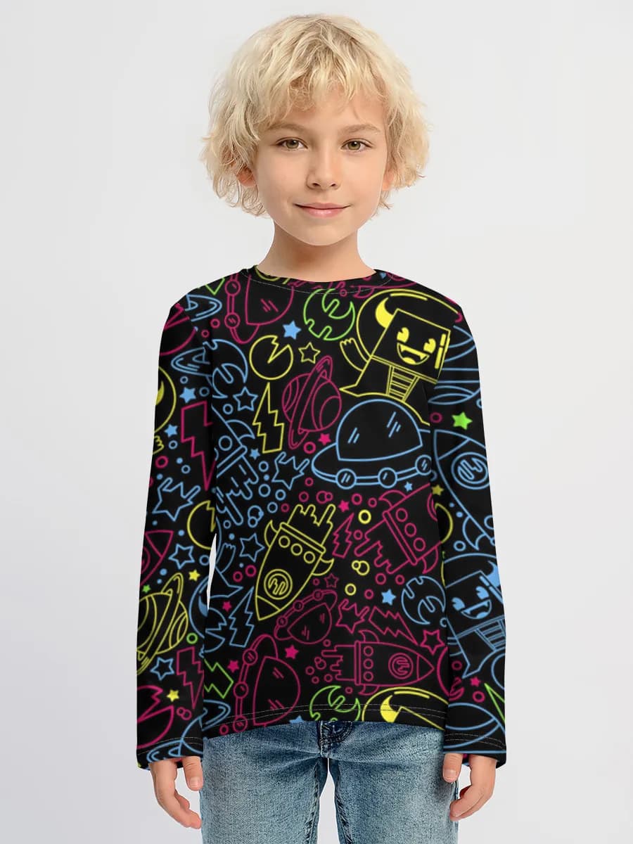 Boys' cotton long sleeve shirt