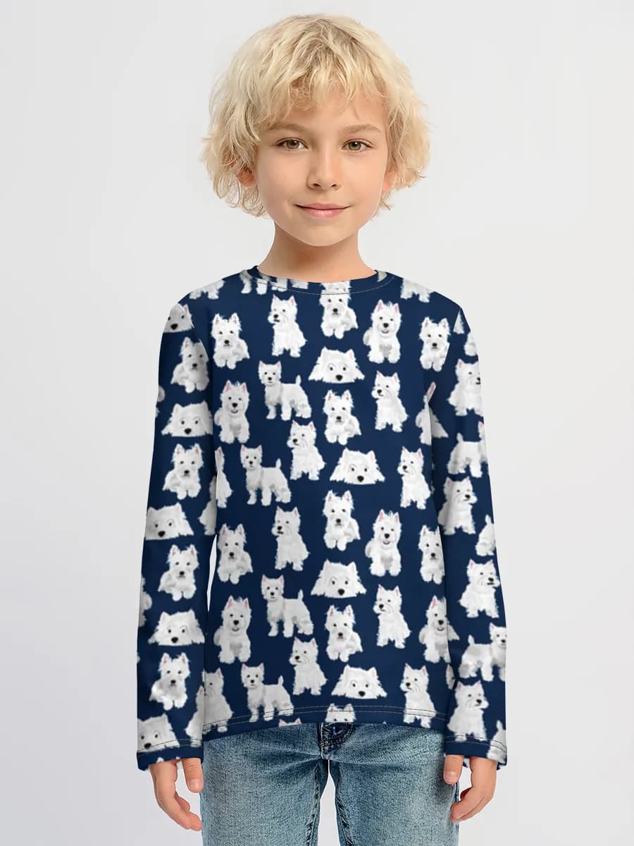 Boys' cotton long sleeve shirt