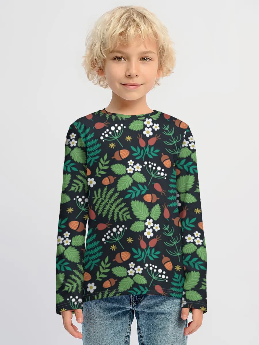 Boys' cotton long sleeve shirt