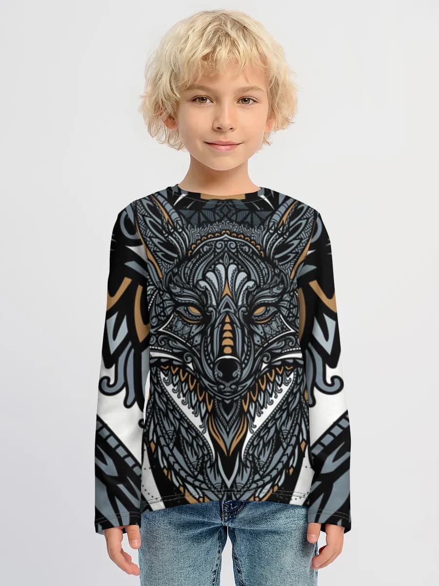 Boys' cotton long sleeve shirt