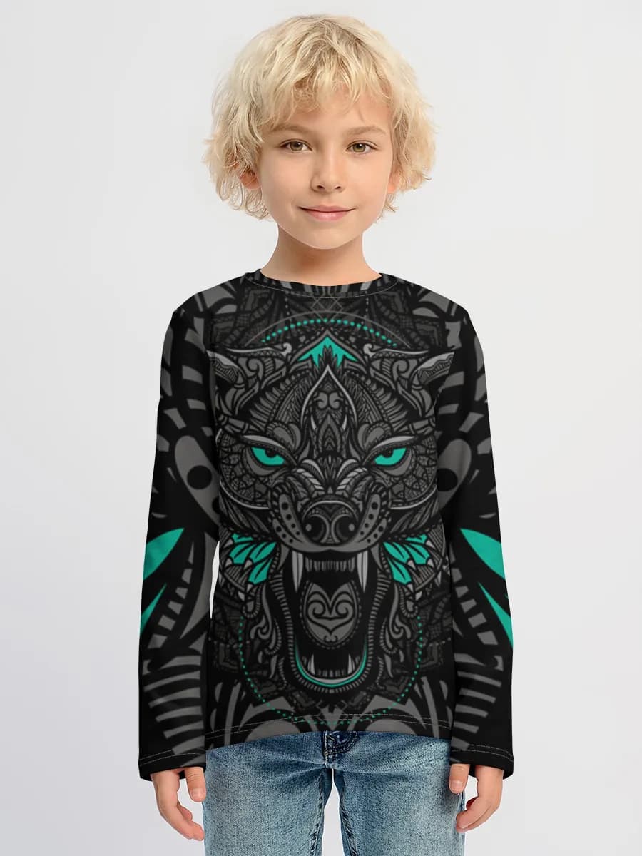 Boys' cotton long sleeve shirt