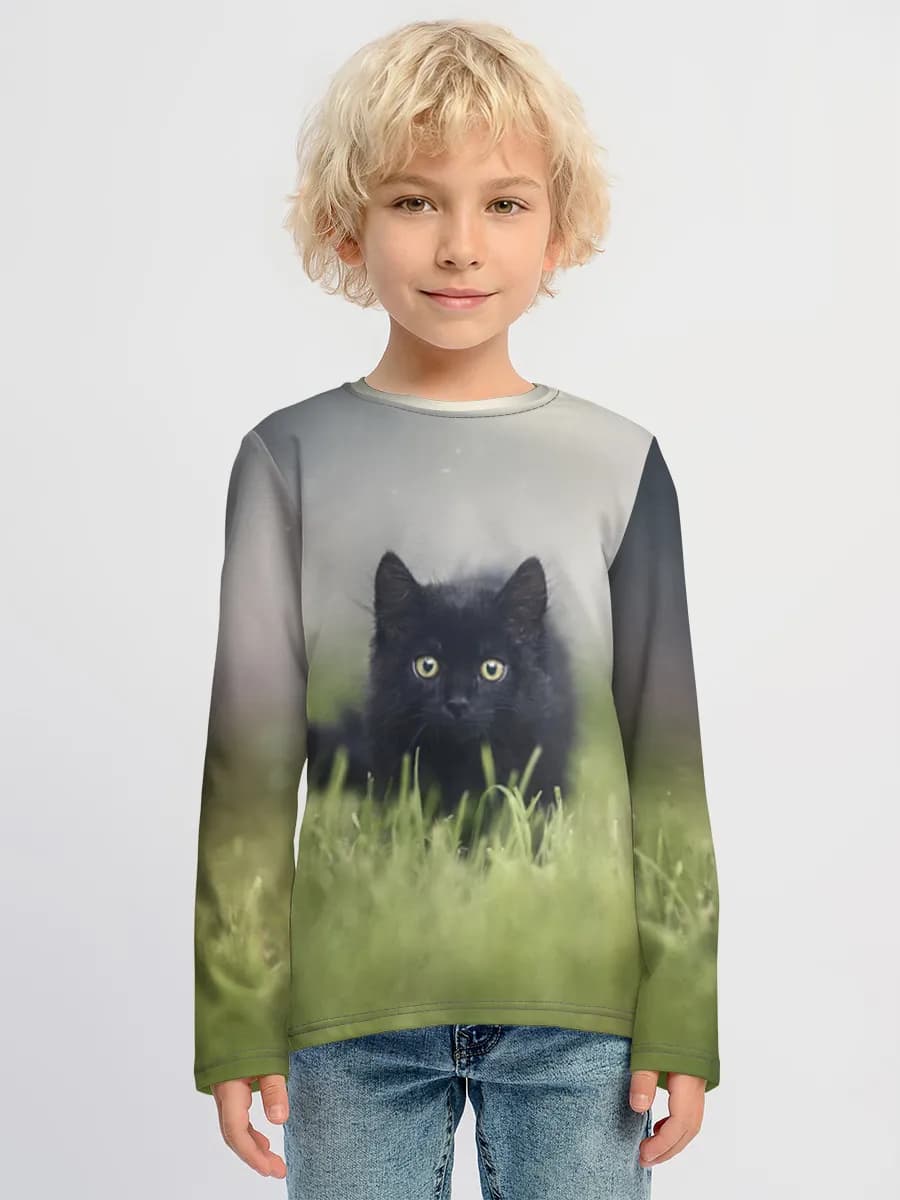 Boys' cotton long sleeve shirt