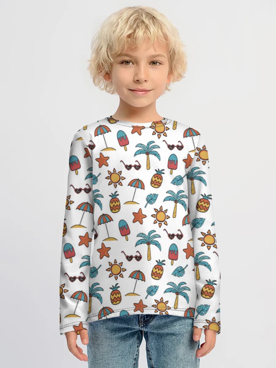 Boys' cotton long sleeve shirt