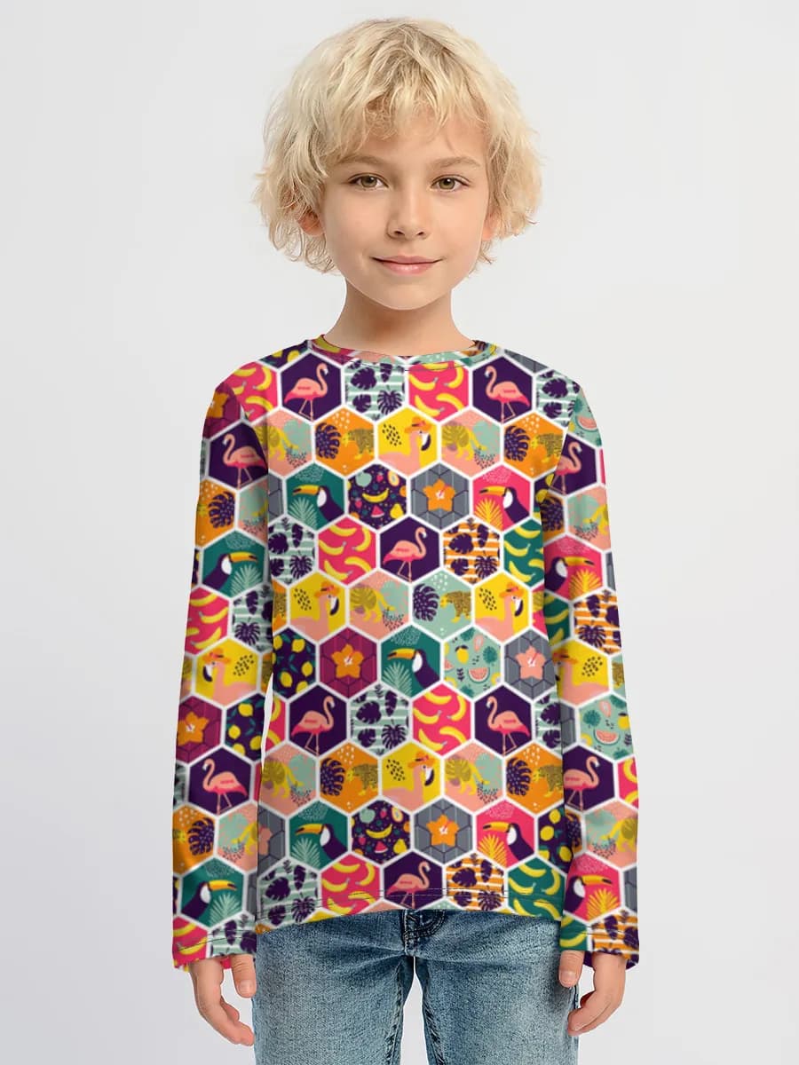 Camiseta Manga Larga de Algodón Niño