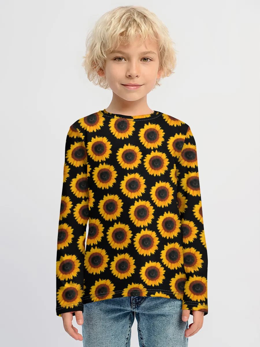Camiseta Manga Larga de Algodón Niño