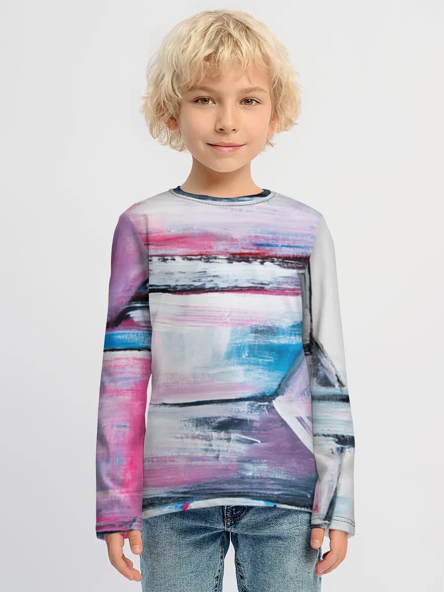 Boys' cotton long sleeve shirt