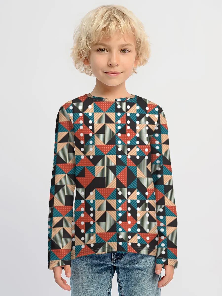 Boys' cotton long sleeve shirt