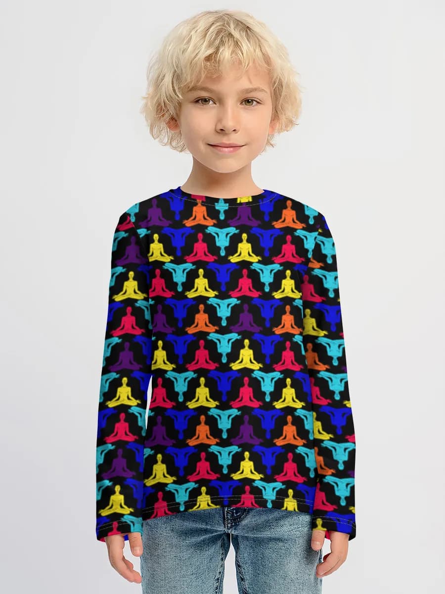Boys' cotton long sleeve shirt