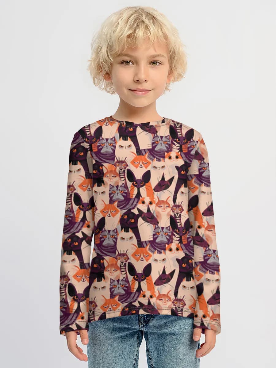 Boys' cotton long sleeve shirt