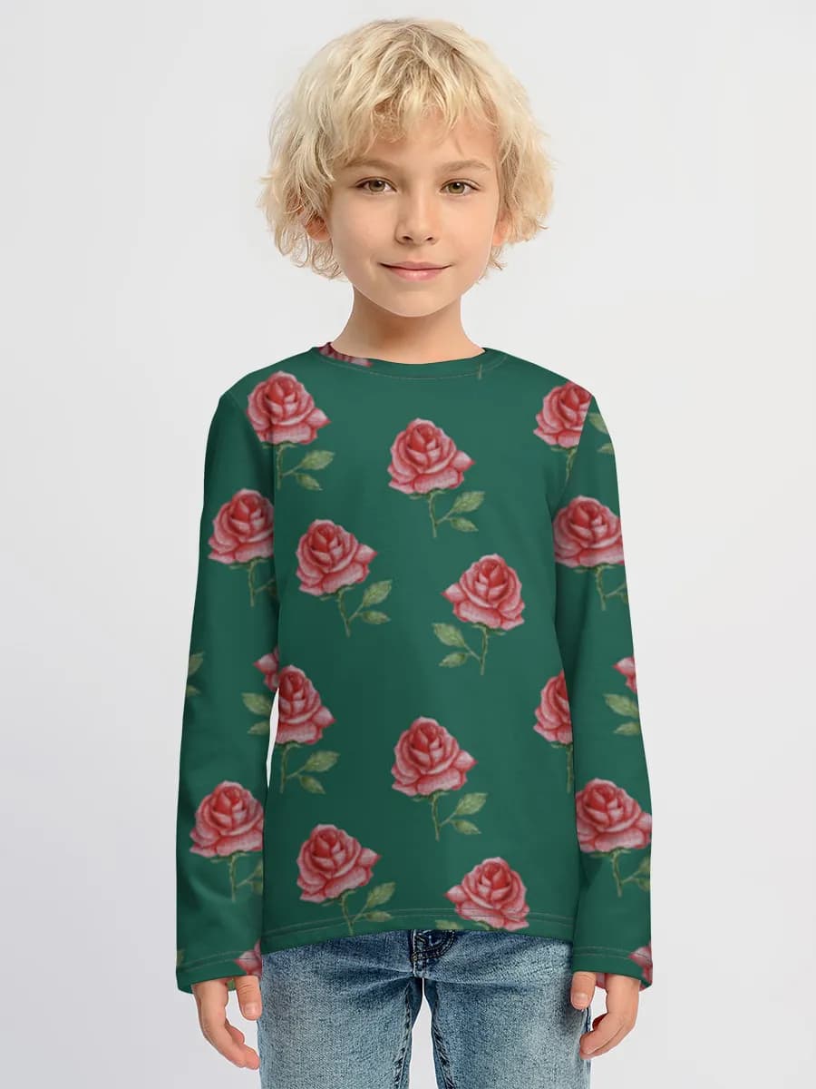 Baumwoll-Langarmshirt Jungen