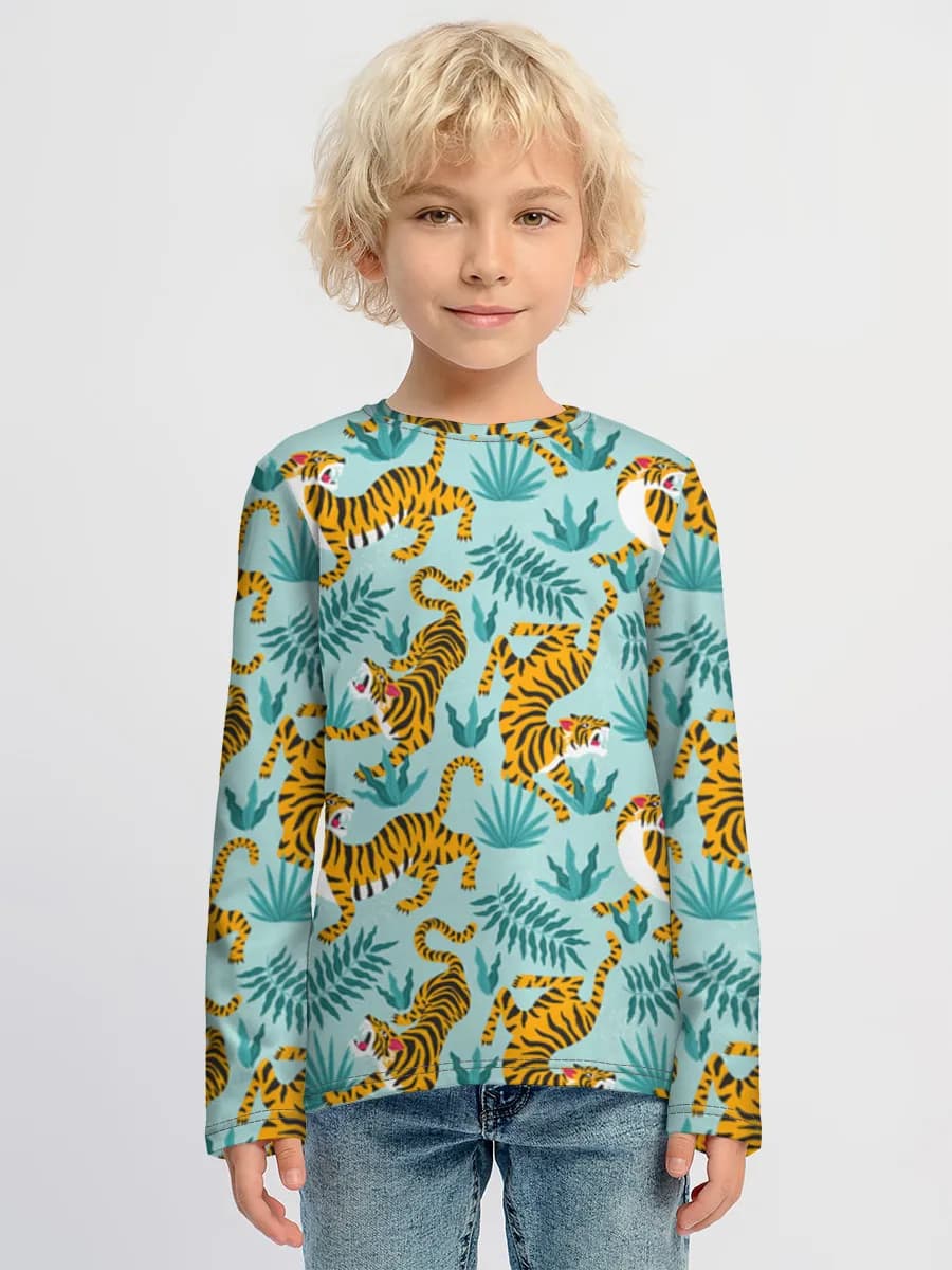 Boys' cotton long sleeve shirt