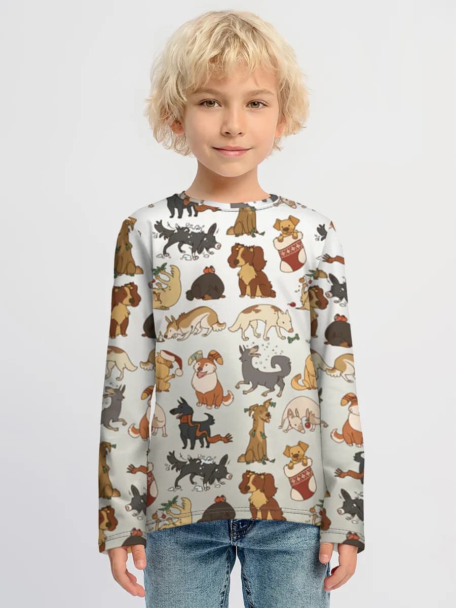 Boys' cotton long sleeve shirt