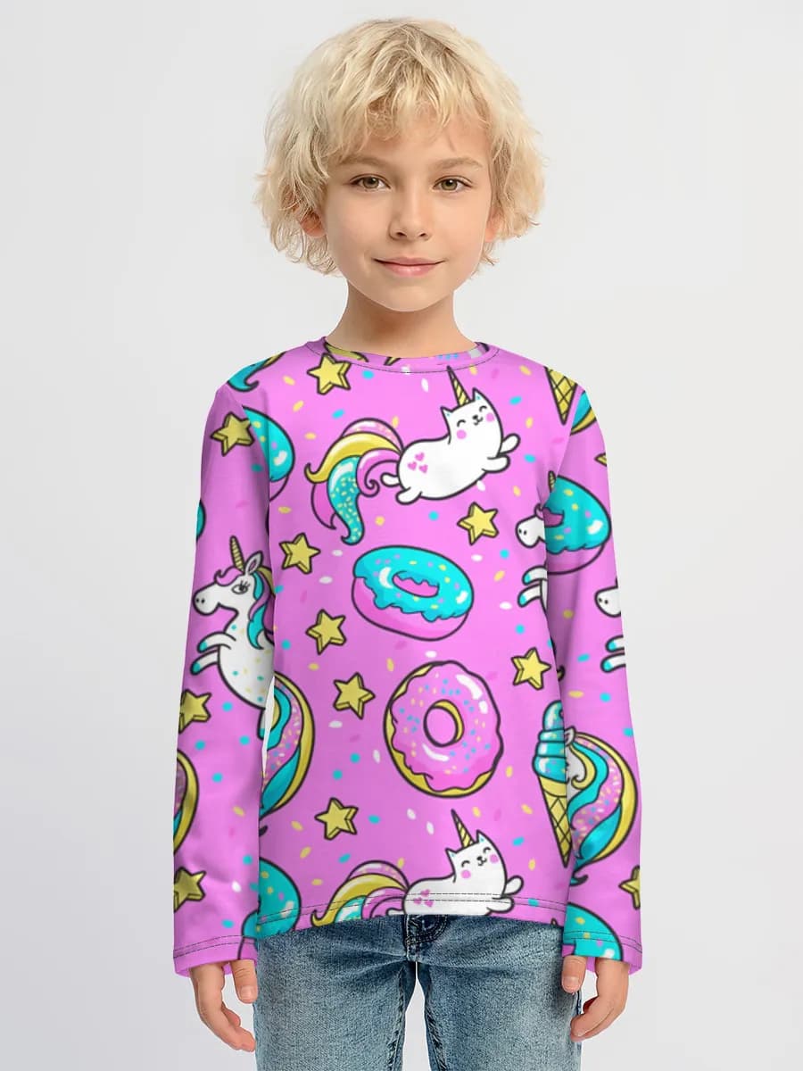 Camiseta Manga Larga de Algodón Niño
