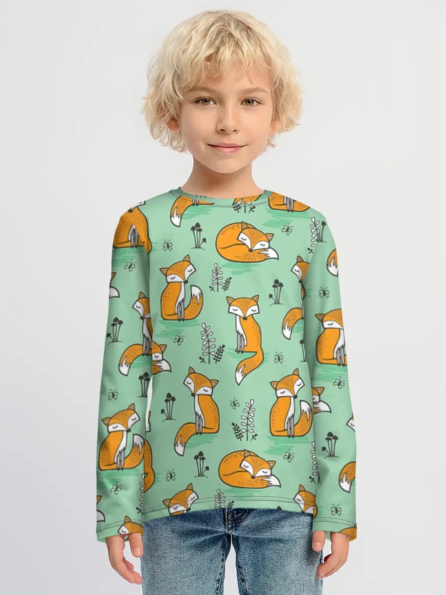 Camiseta Manga Larga de Algodón Niño