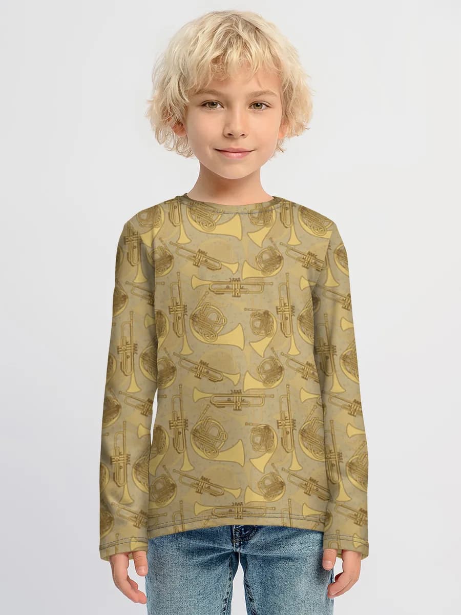 Boys' cotton long sleeve shirt